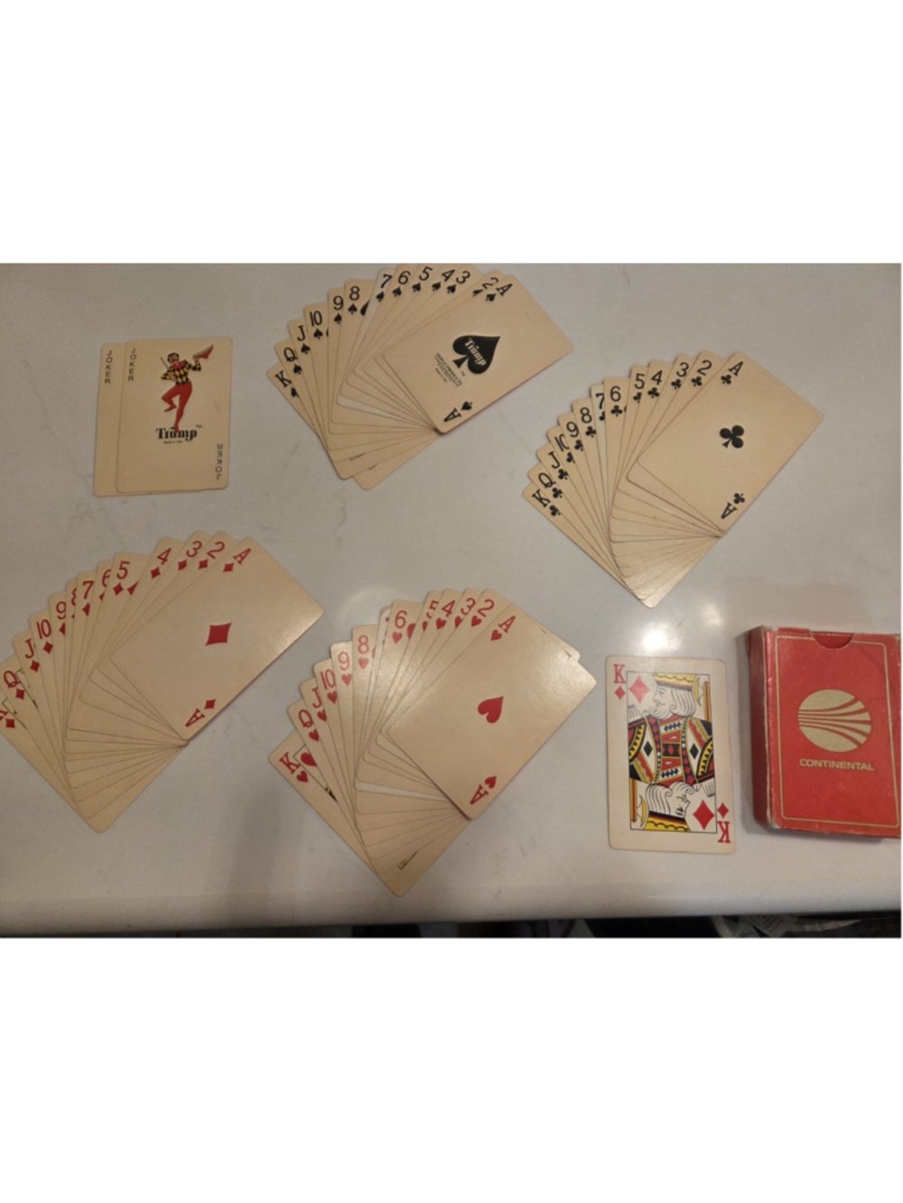 Vintage Continental Airlines Trump Playing Cards USA Complete Deck Extra King